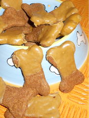 Peanut Butter Treats Dipped in Peanut Butter Frosting