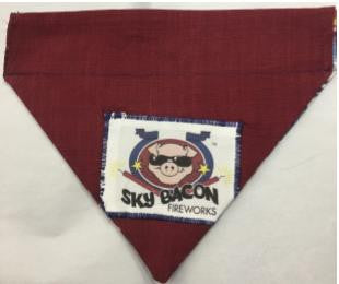 4th of July Reversible Through the Collar  Dog Bandana Sky Bacon