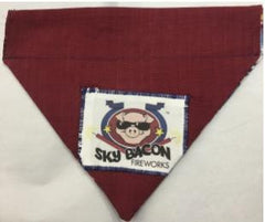 4th of July Reversible Through the Collar  Dog Bandana Sky Bacon