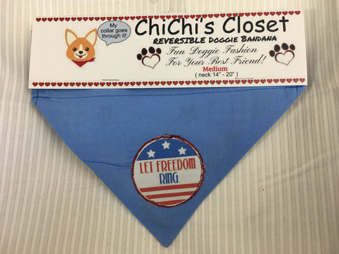 Let Freedom Ring Holiday Dog Bandana