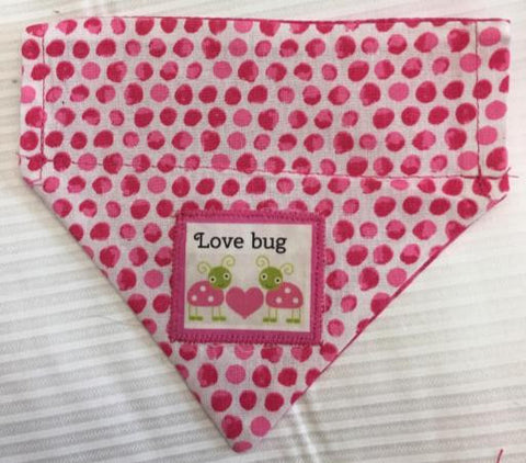 Love Bug Girl's Dog Bandana