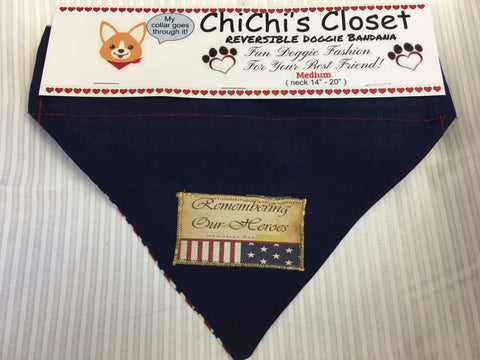 Remembering Our Heroes Holiday Dog Bandana