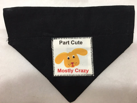 Part Cute, Mostly Crazy II Dog Bandana