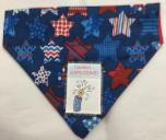 4th of July Dog Bandana Caution