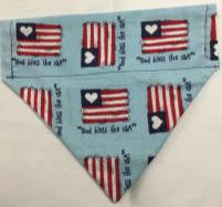 4th of July Reversible Through the Collar  Dog Bandana God