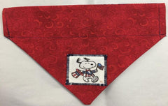 4th of July Reversible Through the Collar  Dog Bandana snoopy